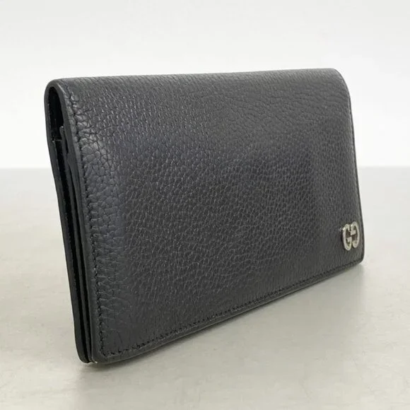 Gucci Wallet Leather Black Silver - Picture 2 of 8